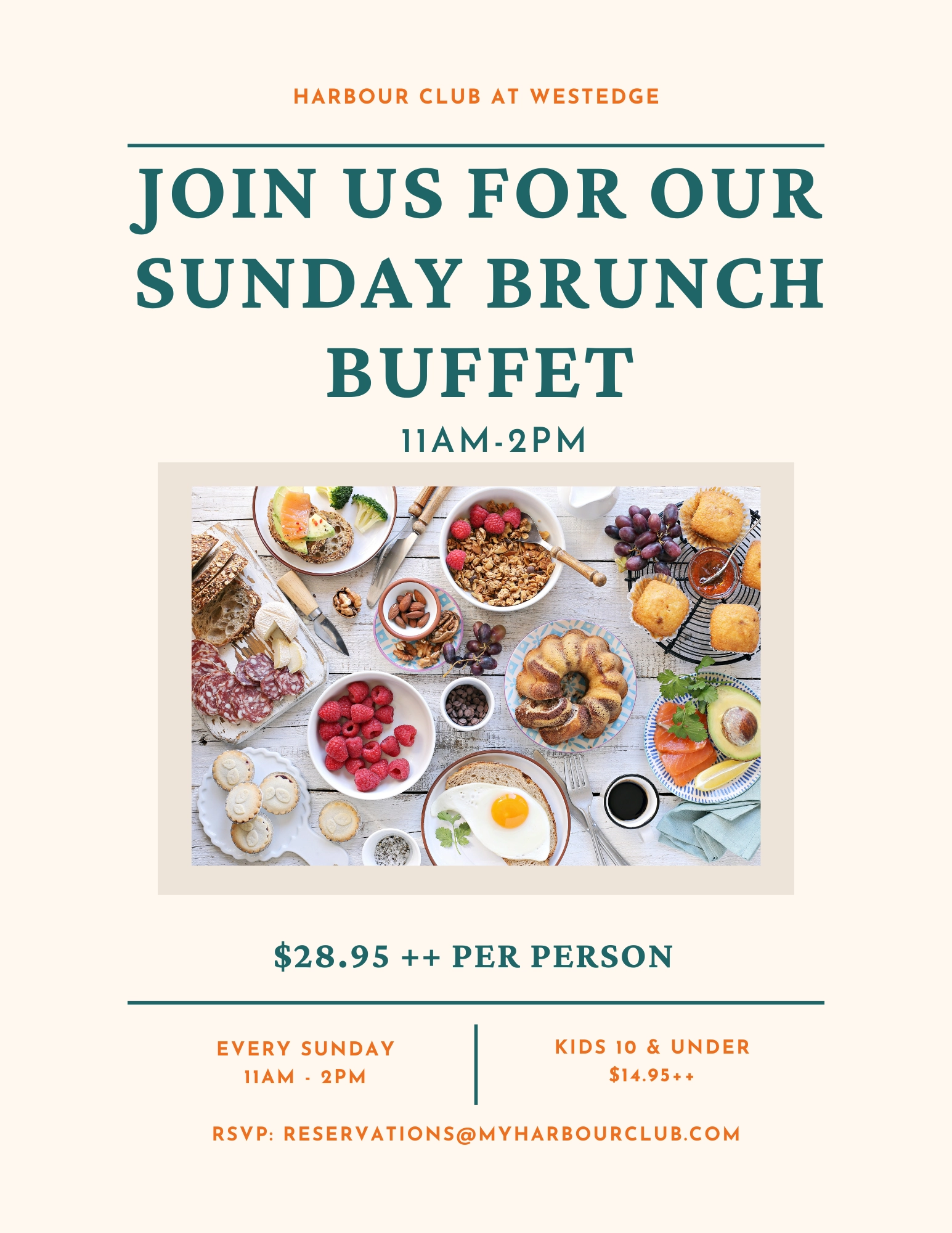 Join Us for Our Sunday Brunch Buffet