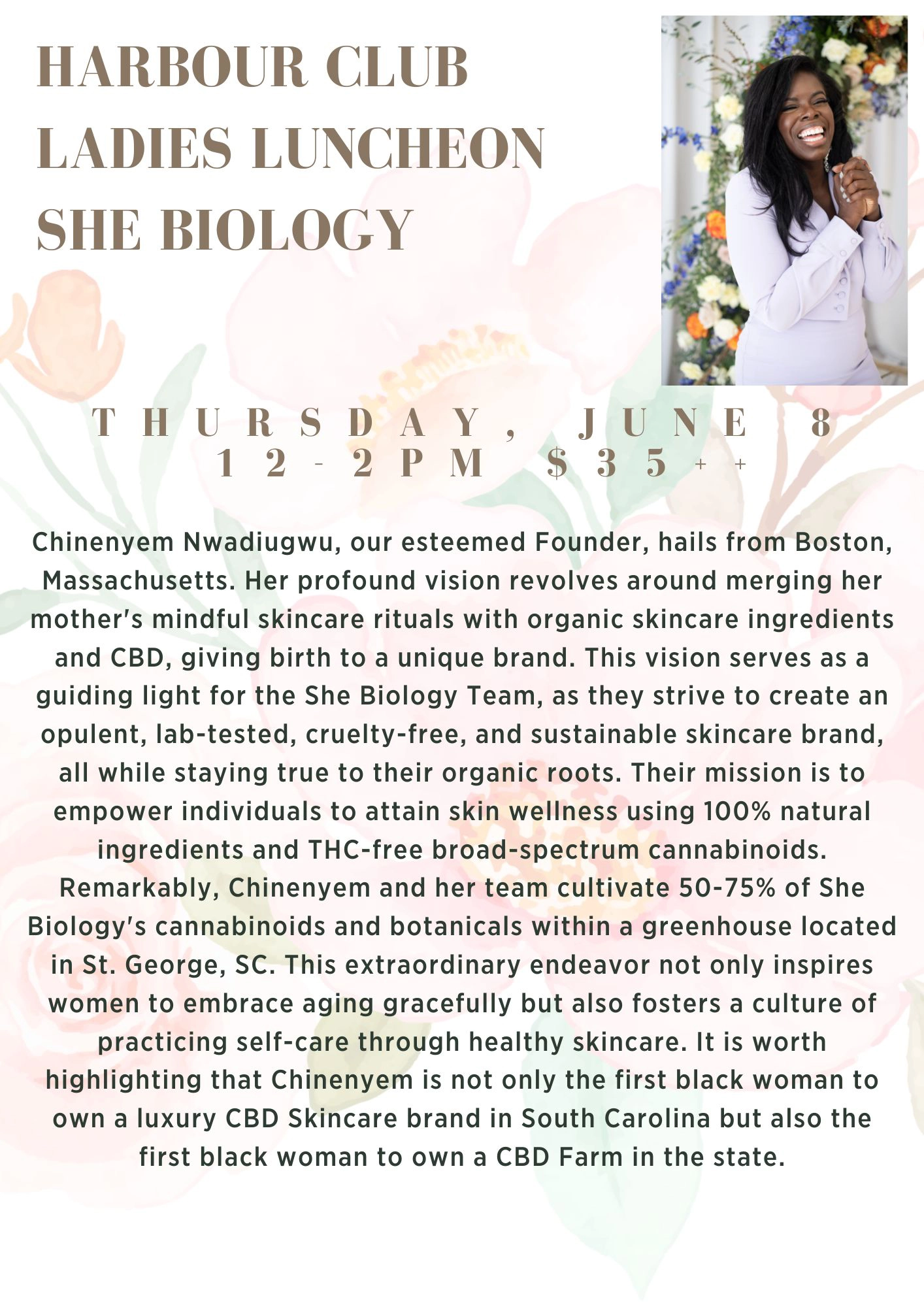 Harbour Club Ladies Luncheon : She Biology